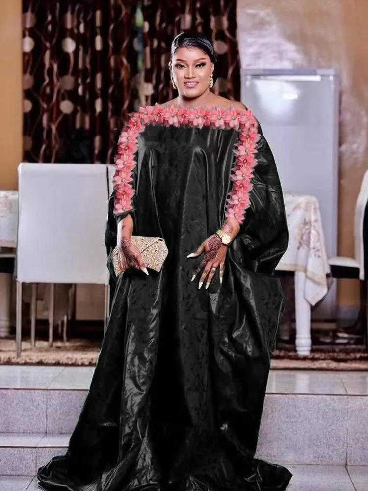 2023 Hot Style Original Bazin Riche Long Dresses For African Turkey Bazin Riche Dashiki Robe For Ceremony Party Clothing