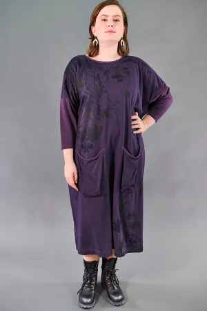 2303 Cotton Bamboo Mariposa Dress-Moonrise-Nocturnal Botanical