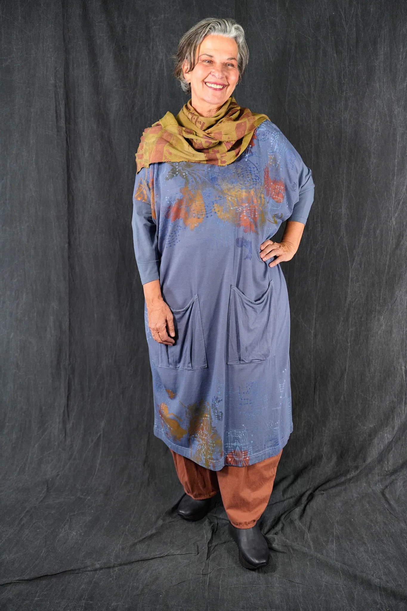 2303 Mariposa Dress Cotton Bamboo Rain-P