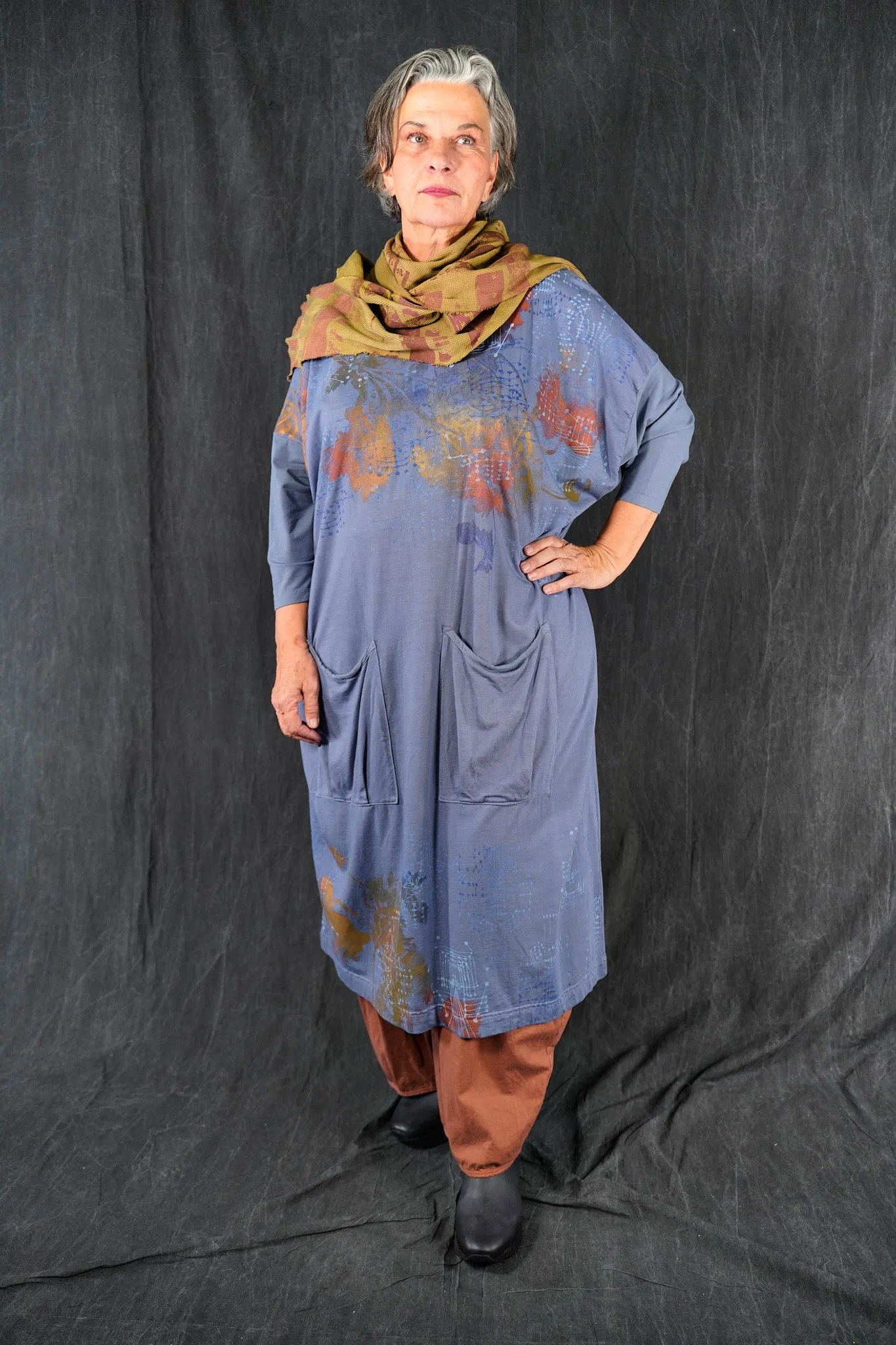 2303 Mariposa Dress Cotton Bamboo Rain-P