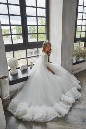 3236 Flower Girl Dress with Ruffles