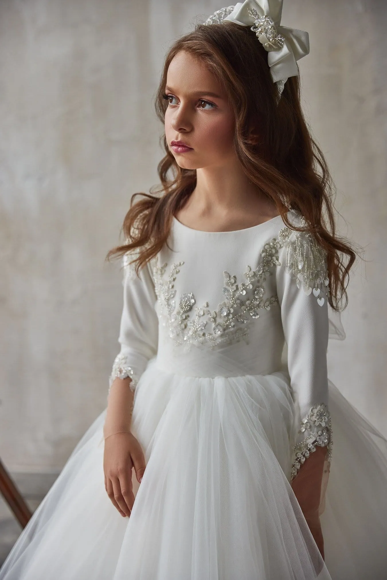 3236 Flower Girl Dress with Ruffles