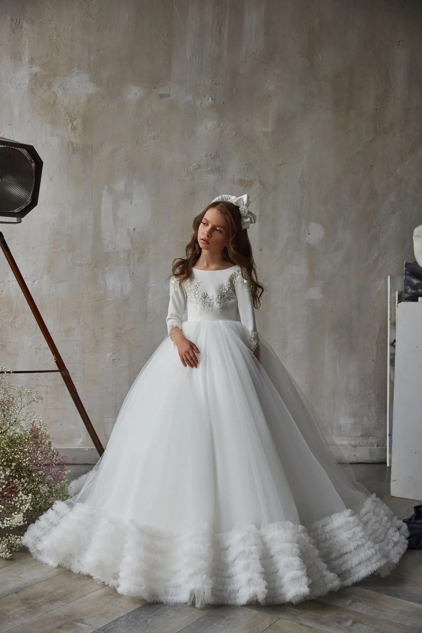 3236 Flower Girl Dress with Ruffles