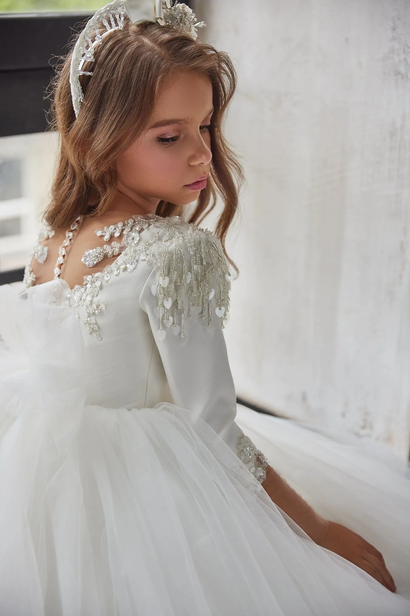 3236 Flower Girl Dress with Ruffles