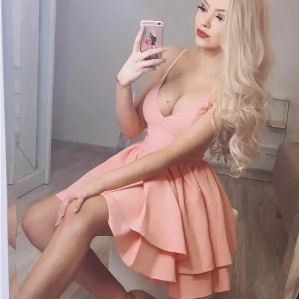 A-Line Spaghetti Straps Short Pink Satin Homecoming Dress with Pleats,  BD0233