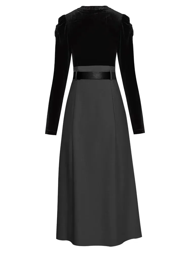 Adelaide Velvet Lace up Dress