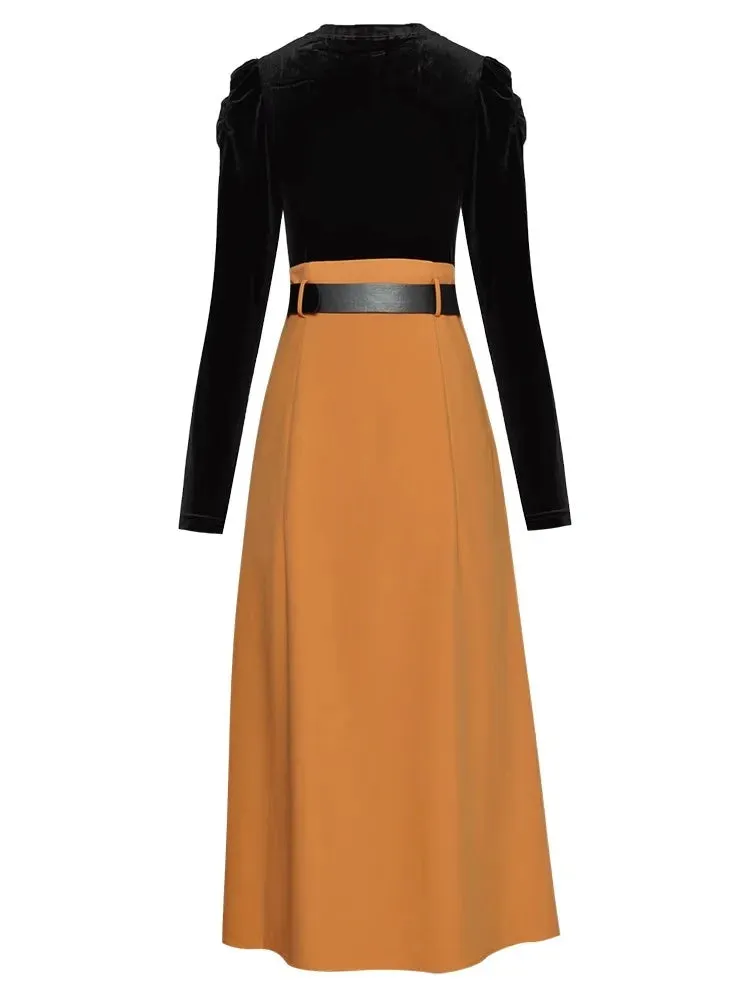 Adelaide Velvet Lace up Dress