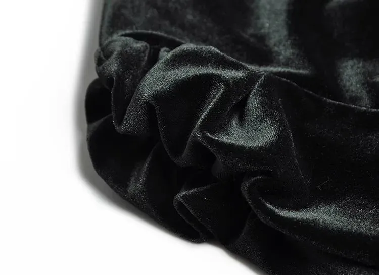 Adelaide Velvet Lace up Dress