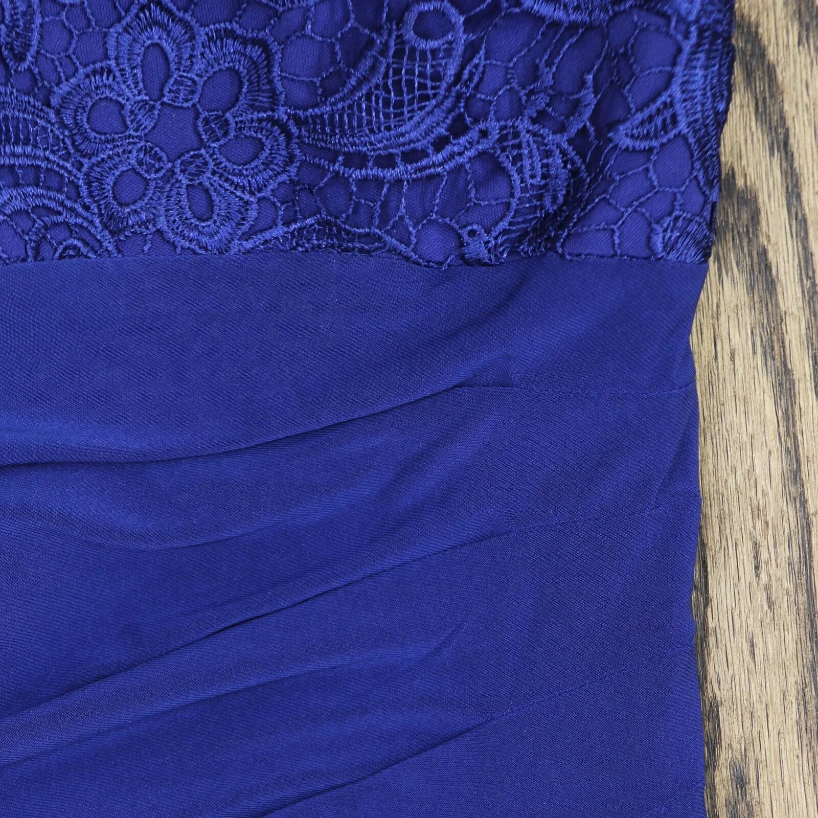 Alex Evenings Petite Brocade Bodice Empire Waist Gown Royal Blue 16P