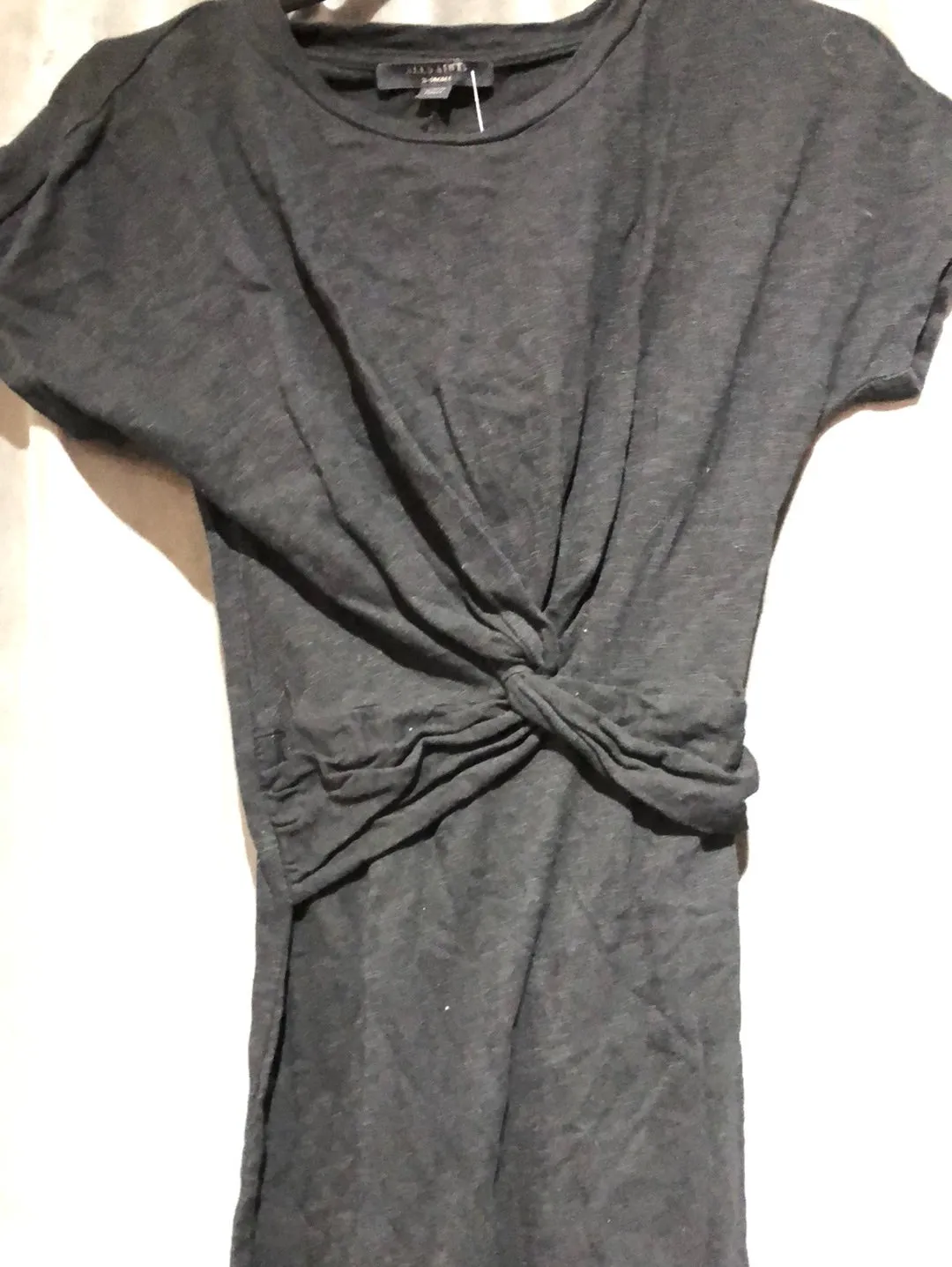 ALL SAINTS Black Short Sleeve Cotton Ma
