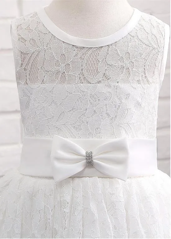 Alluring Flower Girl Dresses With Sash & Bowknot