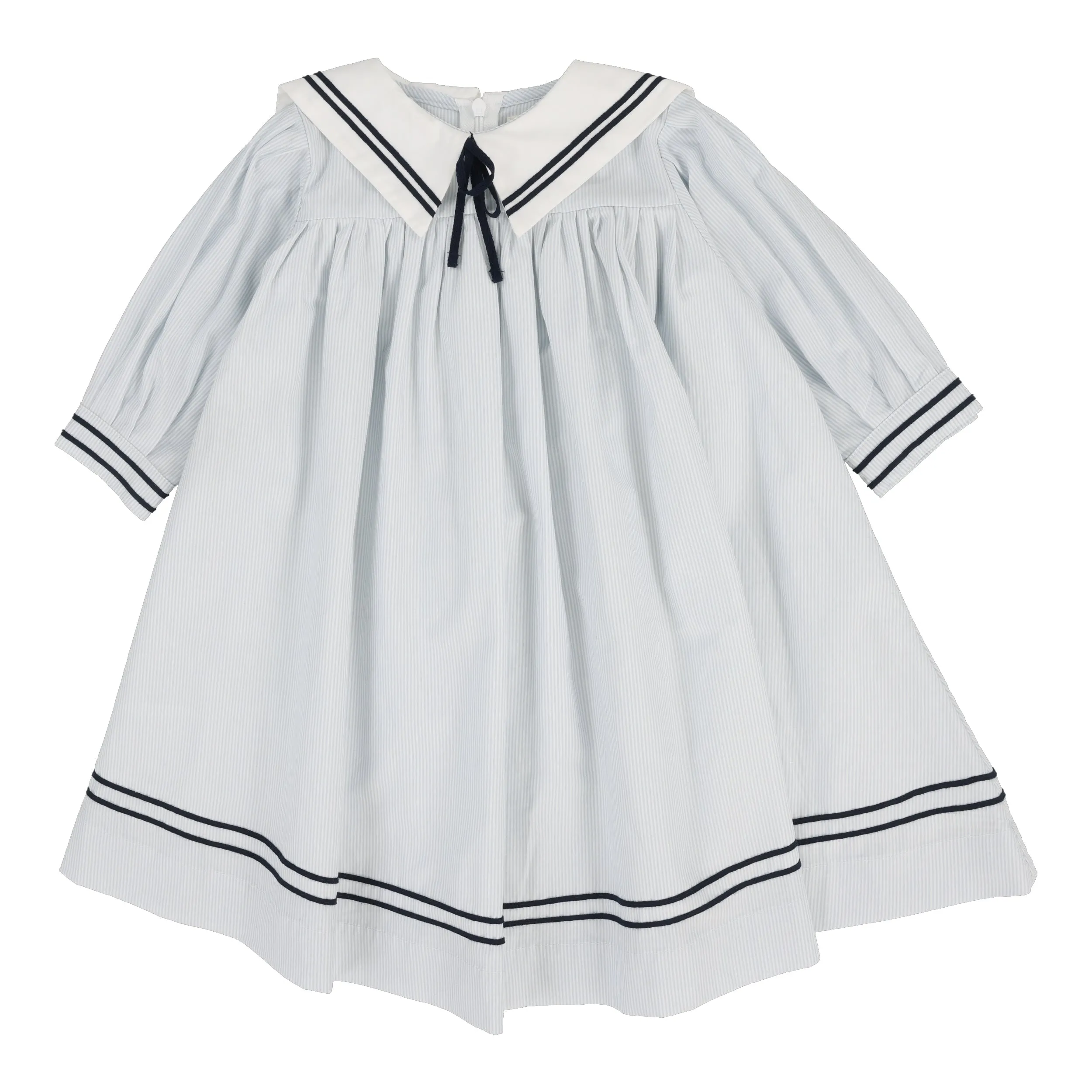 Analogie Sailor Dress Three Quarter Sleeve - Light Blue