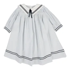 Analogie Sailor Dress Three Quarter Sleeve - Light Blue