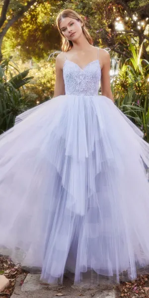 Andrea & Leo A1152 Floor Length Perry Plisse Ruffle Gown