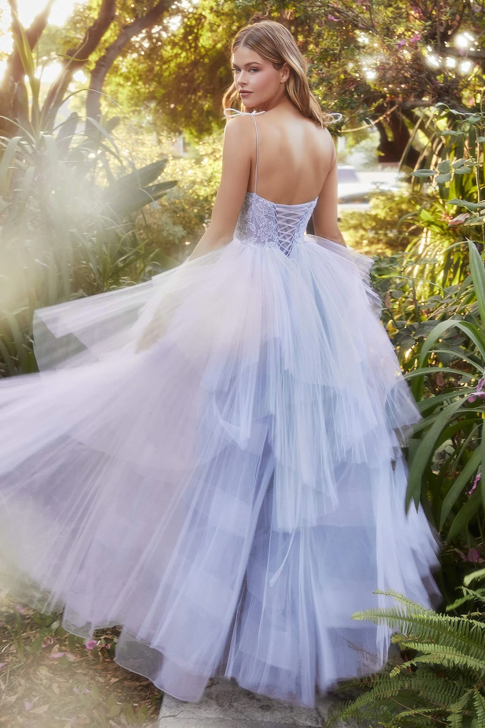 Andrea & Leo A1152 Floor Length Perry Plisse Ruffle Gown