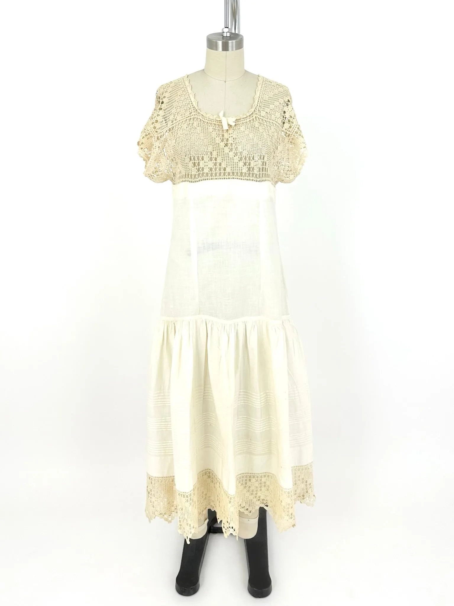 Antique Cotton Crochet Dress
