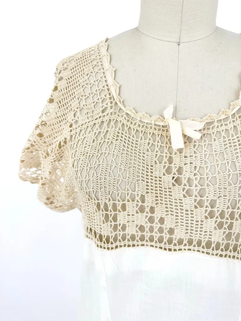 Antique Cotton Crochet Dress