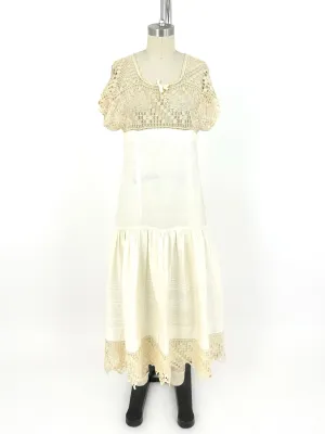 Antique Cotton Crochet Dress