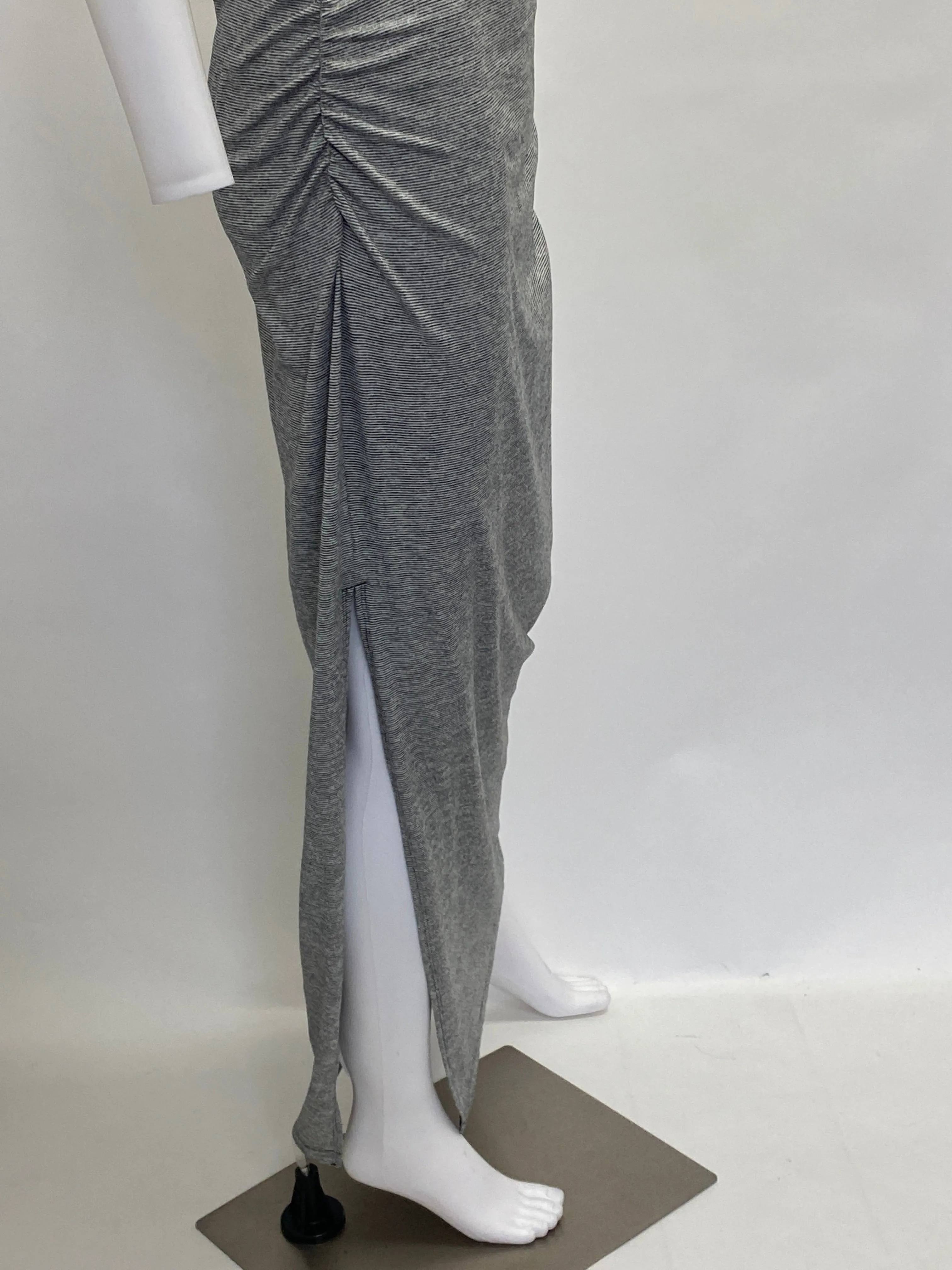 Athleta Grey Stretch Cotton Maxi Dress