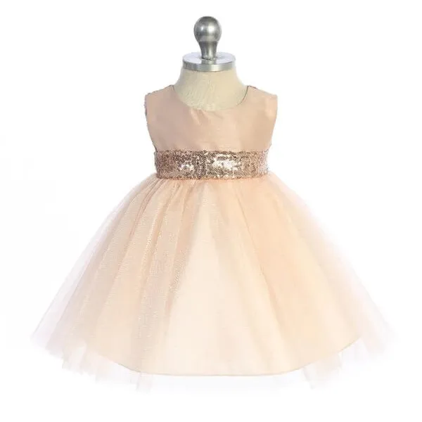 Baby Belle of the Ball Dress - Blush Shimmer