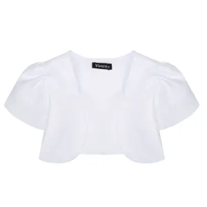 Baby Bolero - White Cap Sleeve