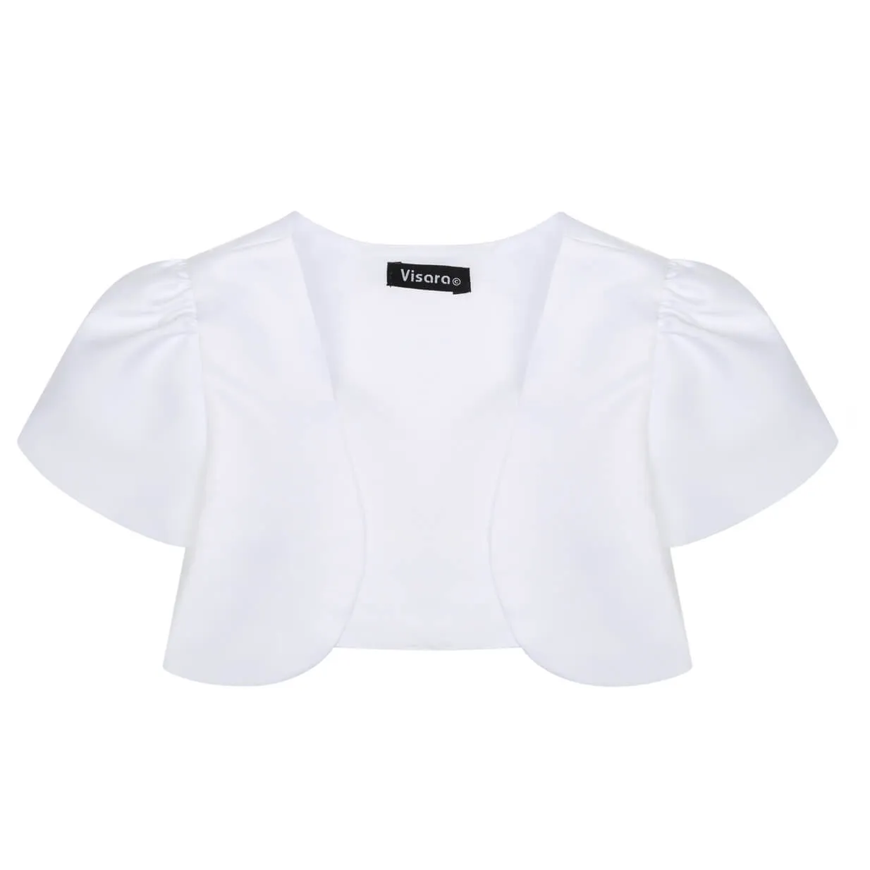 Baby Bolero - White Cap Sleeve