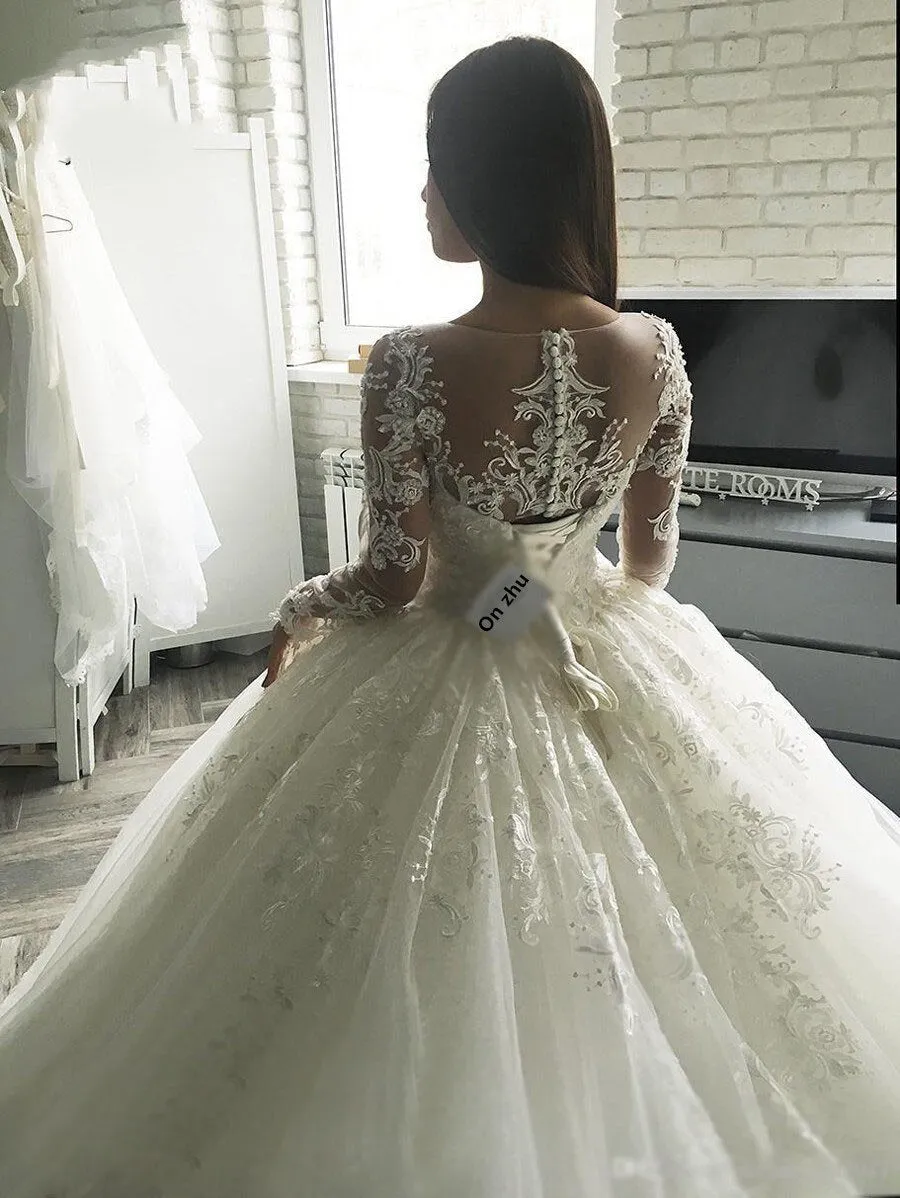 Ball Gown Applique Elegant Woman Wedding Dresses Bridal Gown