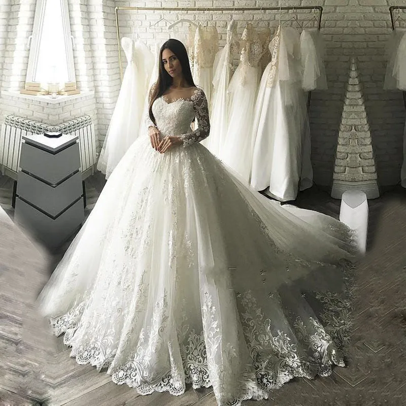 Ball Gown Applique Elegant Woman Wedding Dresses Bridal Gown