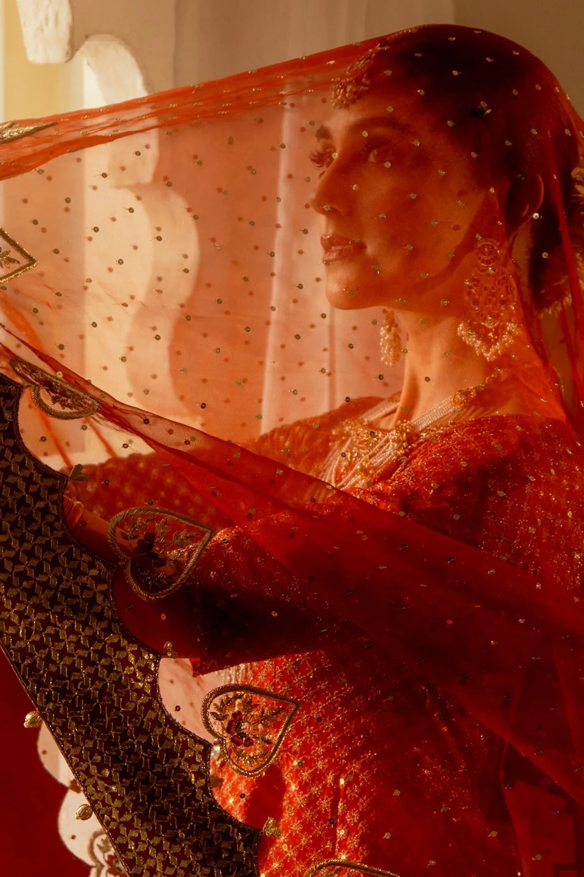 Barat Dress in Pishwas Frock and Bridal Lehenga Style