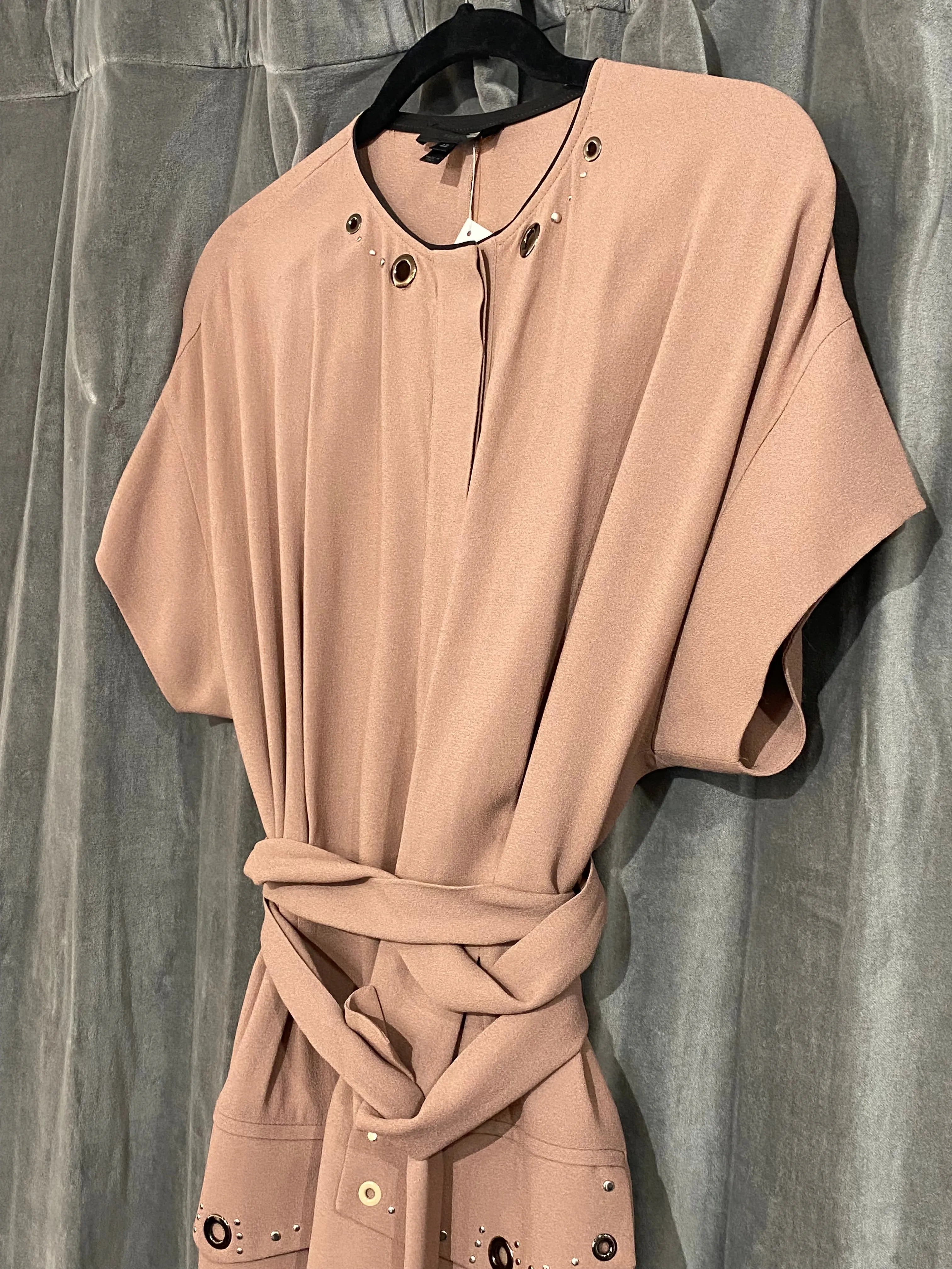Belstaff Blush Silk Short Sleeve Dress with grommet