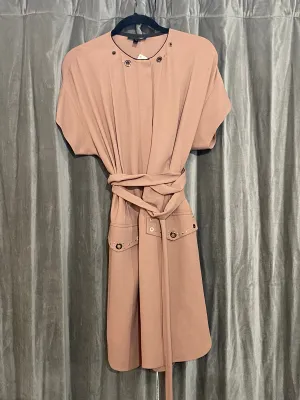 Belstaff Blush Silk Short Sleeve Dress with grommet