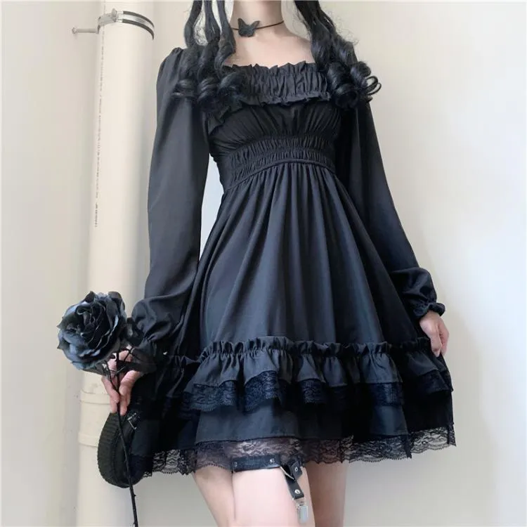 Black Lace Lolita Dress SD02289