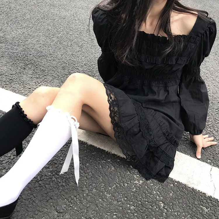 Black Lace Lolita Dress SD02289