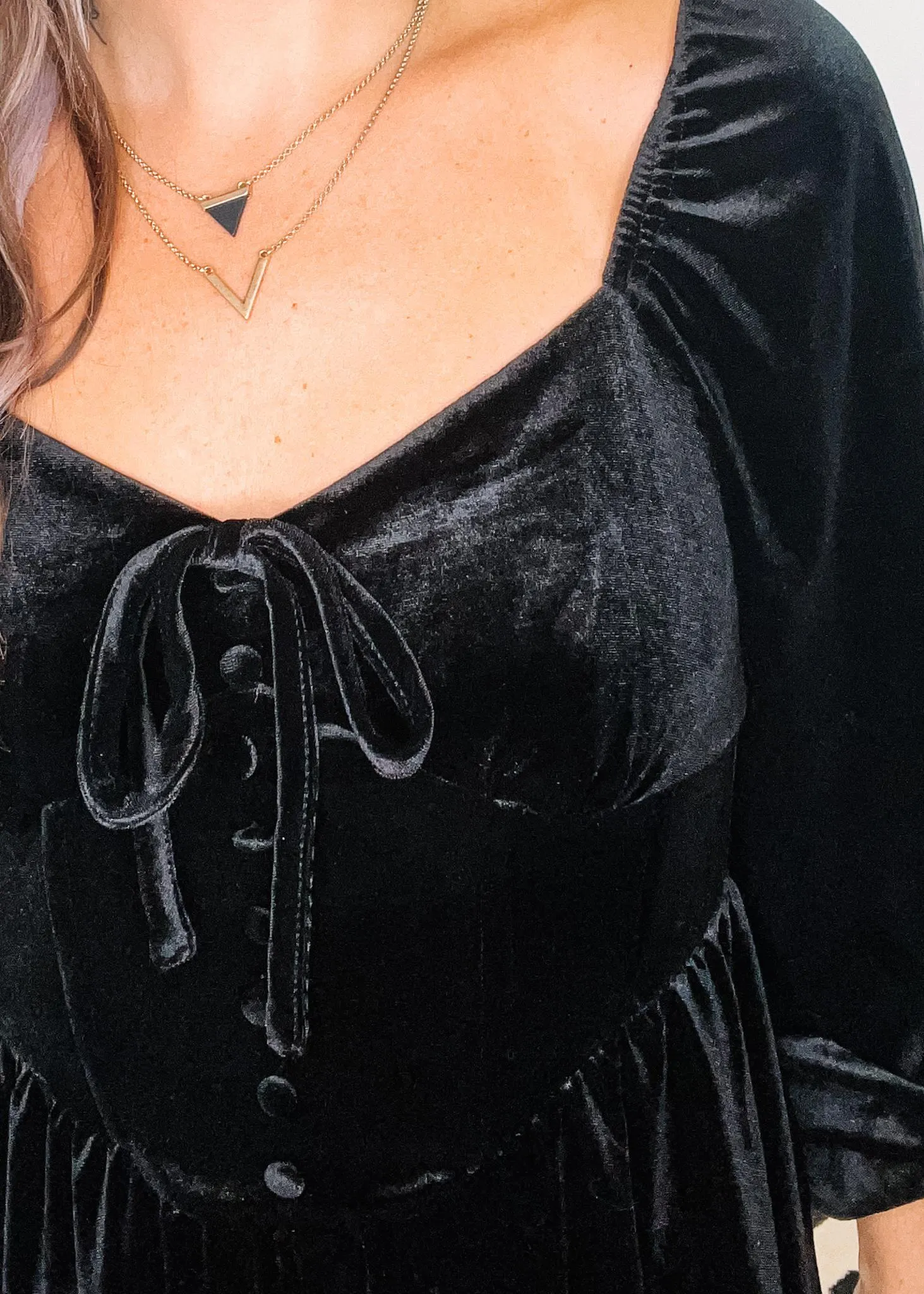 Black Velvet Mini Dress