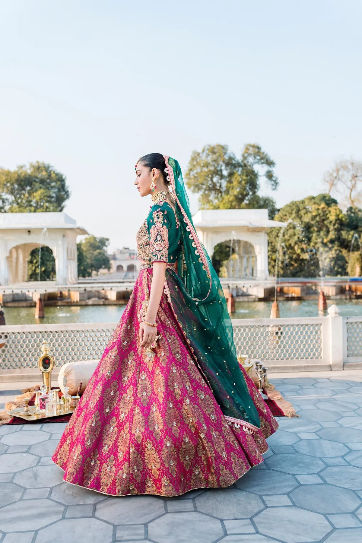 Bridal Lehenga Choli and Dupatta Dress for Wedding