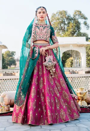 Bridal Lehenga Choli and Dupatta Dress for Wedding