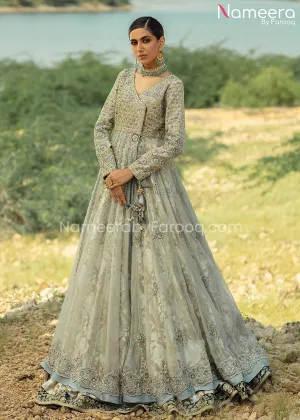 Bridal Lehenga with Angrakha Dress Pakistani #BS663