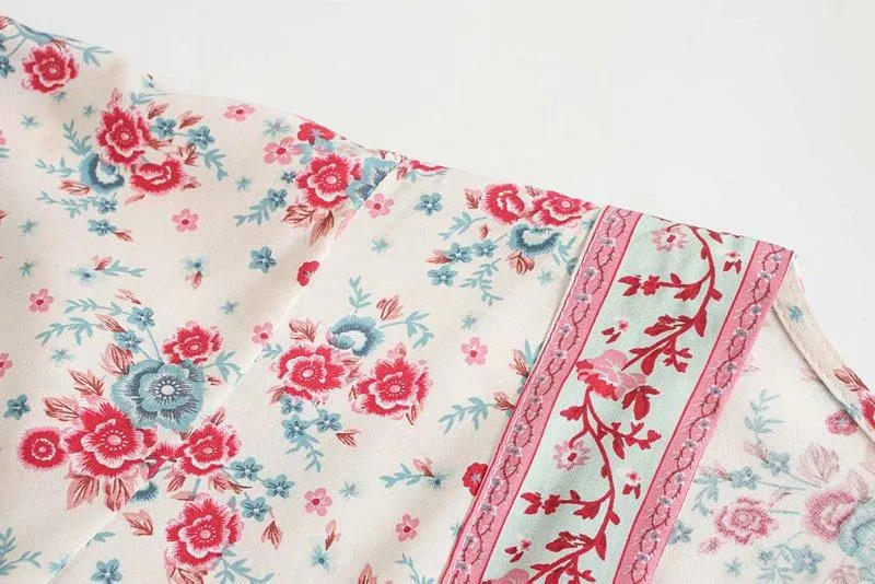 BRIGITTE Bohemian Floral Maxi Dress