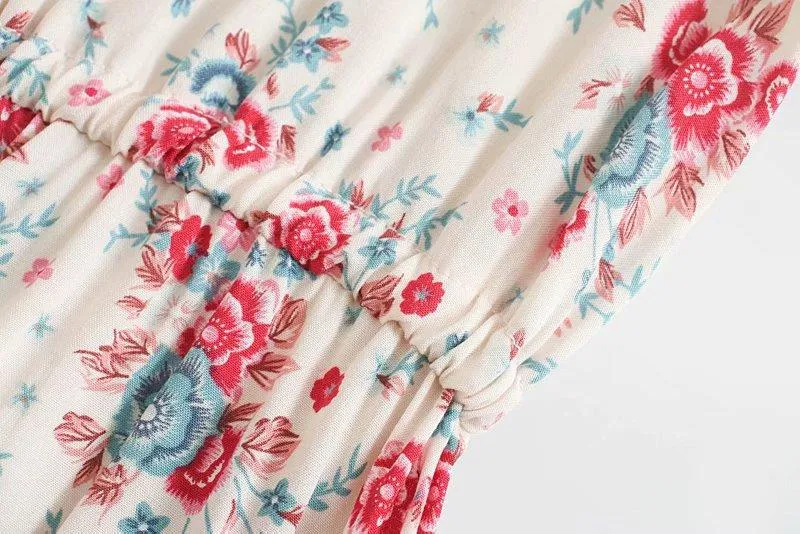 BRIGITTE Bohemian Floral Maxi Dress