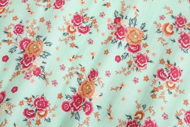 BRIGITTE Bohemian Floral Maxi Dress