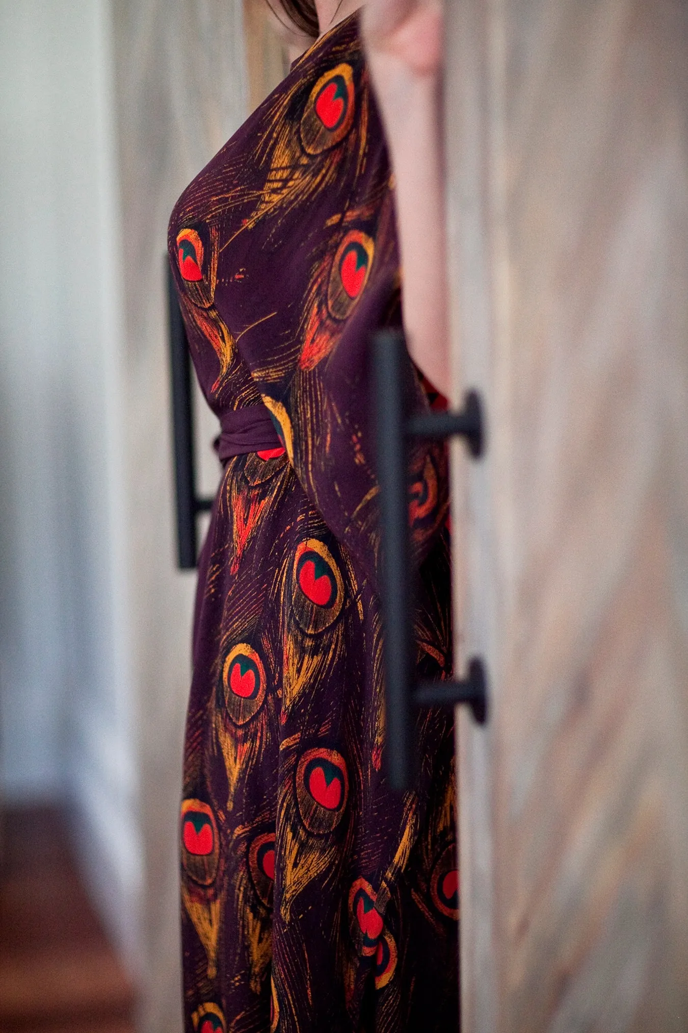BUTTERFLY PEACOCK Silk Dress