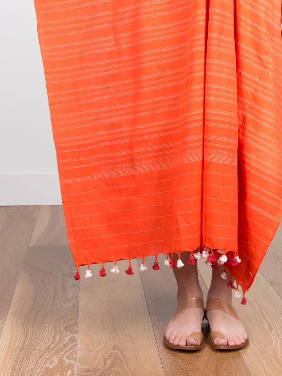 caftan dress - colorblock