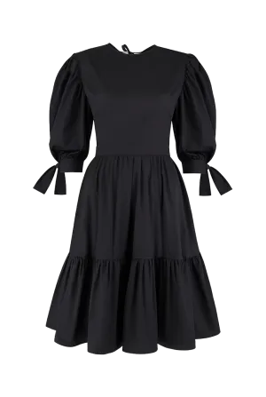 Caroline Black Cotton Dress