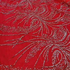 Caviar Tulle D#3 Fabric Red 130cm