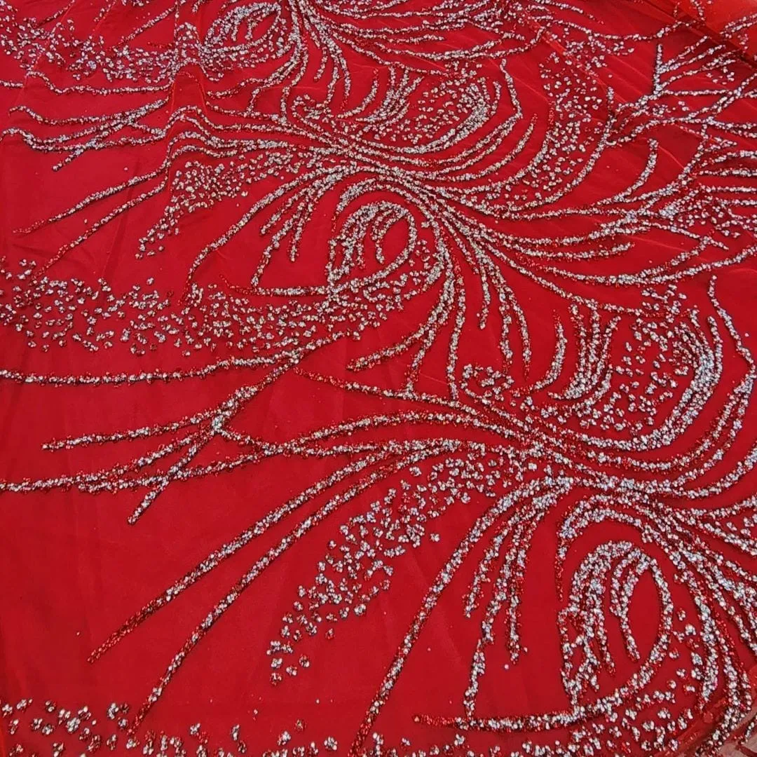 Caviar Tulle D#3 Fabric Red 130cm