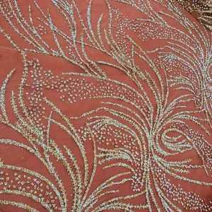 Caviar Tulle D#3 Fabric Rust 130cm
