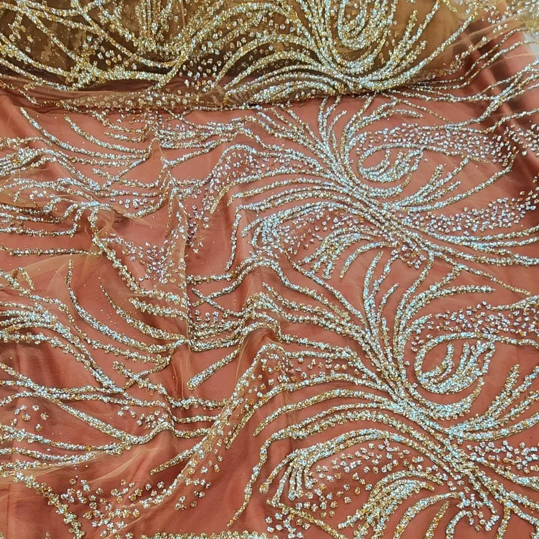 Caviar Tulle D#3 Fabric Rust 130cm