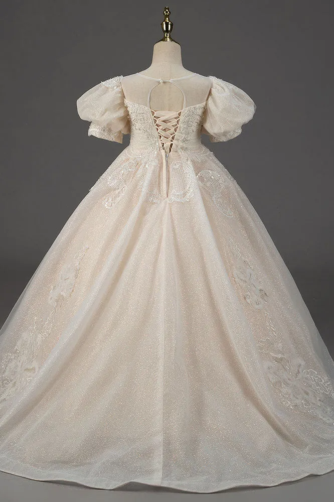 Champagne Girls Ball Gown Formal Dress CL2010