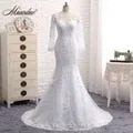 Chrystal Taylor Sweetheart Mermaid Pearls Lace Wedding Dresses