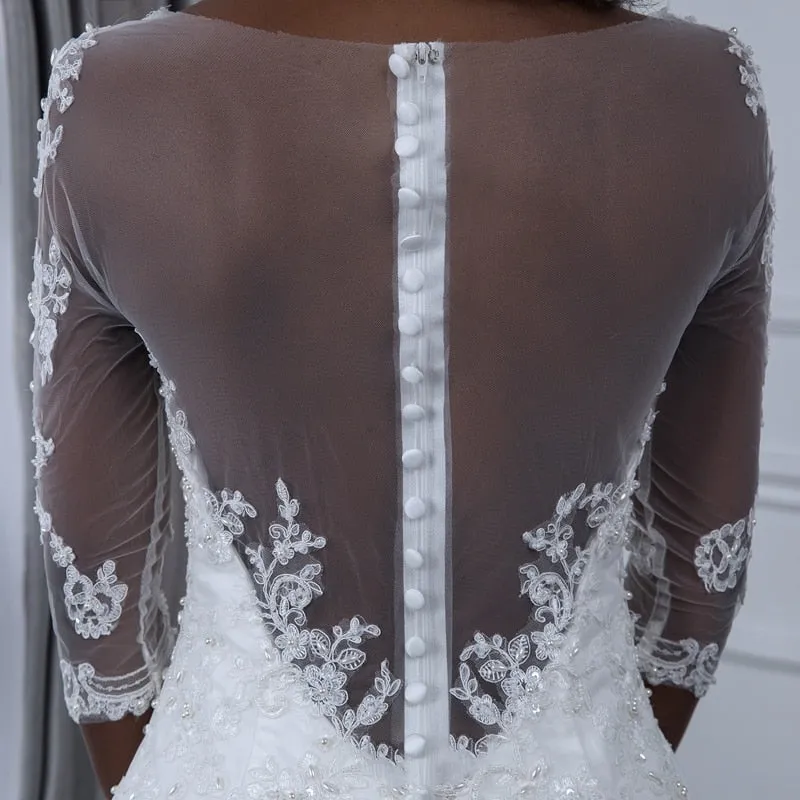 Chrystal Taylor Sweetheart Mermaid Pearls Lace Wedding Dresses